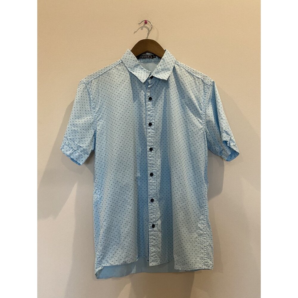 Wulful Light Blue Button Down T-Shirt Size M